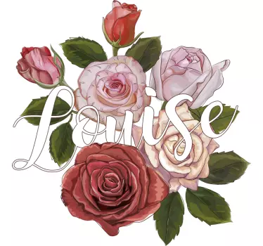 T-shirt personalizada vintage ramo de flores - TenStickers