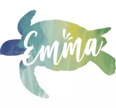 T-shirt personalizável com gráfico de tartaruga - TenStickers