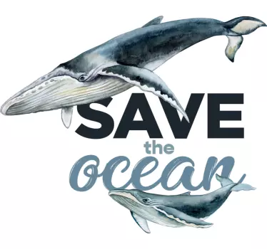 Salve o oceano - TenStickers