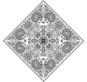T-shirt estampa paisley elegante - TenStickers