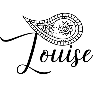 T-shirt personalzável desenho paisley - TenStickers