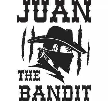 Bandido com produtode t-shirt com nome - TenStickers