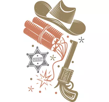 T-shirt roupas com tema western - TenStickers