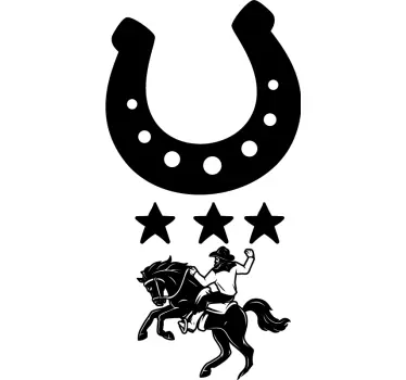 T-shirt ferradura e cavaleiro - TenStickers