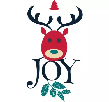 T-shirt de natal alegria e renas - TenStickers