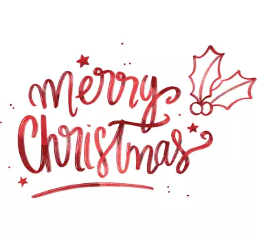 Feliz natal com t-shirt vermelha de natal - TenStickers