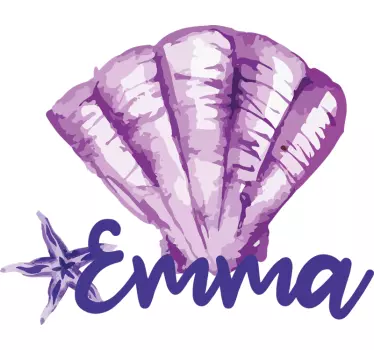 T-shirt estrela e concha personalizada - TenStickers