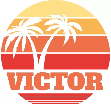 T-shirt pôr do sol na praia victor - TenStickers