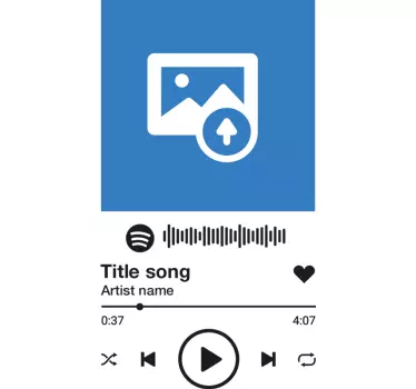 Spotify com t-shirt de texto e imagem - TenStickers