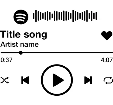 t-shirt spotify music play - TenStickers