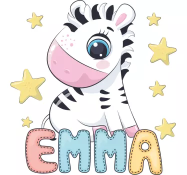 T-shirt bebé personagem de zebra fofa - TenStickers
