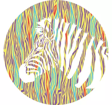 T-shirt estampa zebra vibrante - TenStickers