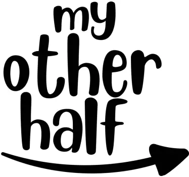 Minha outra metade combinando camisas para casais - TenStickers