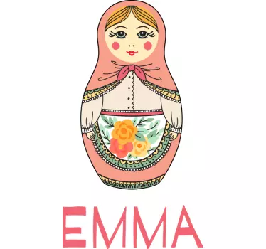 T-shirt personalizável boneca matryoshka emma - TenStickers