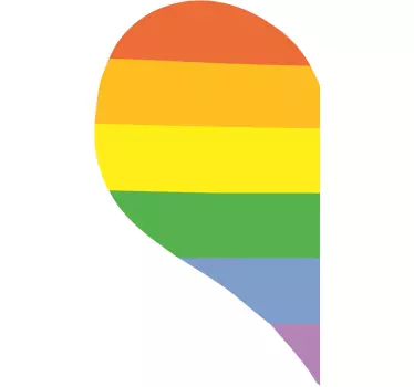 T-shirt de casais com formato de coração colorido - TenStickers