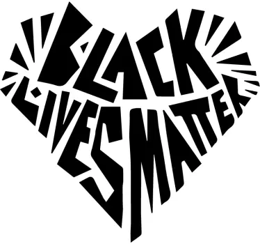 Vidas negras importam coração combinando camisas para casais - TenStickers