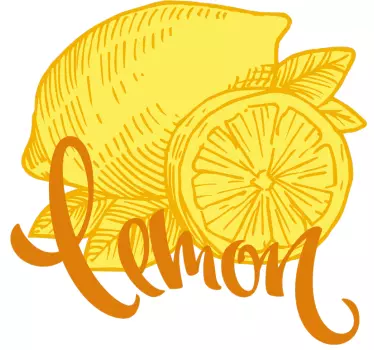 T-shirt conceito fruta limão - TenStickers