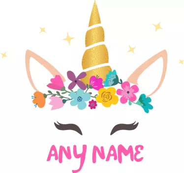 T-shirtinfantil unicórnio personalizável - TenStickers