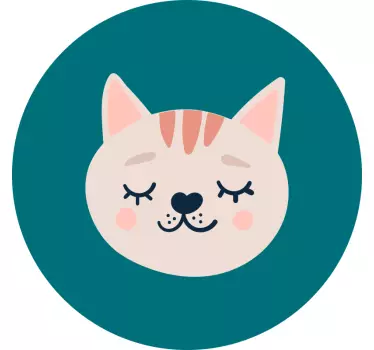 T-shirtfofa cabeça de gato infantil - TenStickers