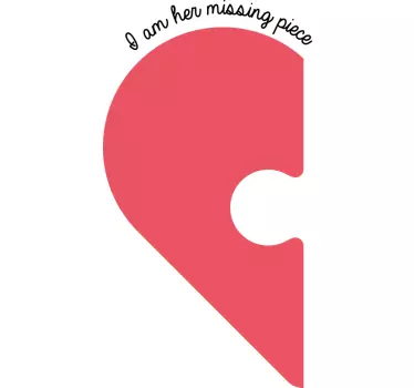 Peça que faltava camisas com correspondência de coração para casa - TenStickers