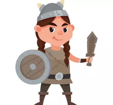 Viking desenho infantil camisa - TenStickers