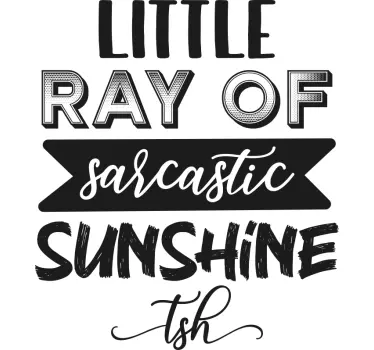 T-shirt pequeno raio de sol - TenStickers
