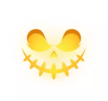 t-shirt de halloween com cara de abóbora brilhante - TenStickers
