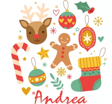 t-shirts personalizadas de natal com renas - TenStickers