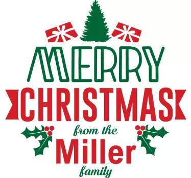 Feliz natal e um feliz ano novo natal camisetas - TenStickers