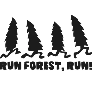 T-shirt citação da corrida na floresta - TenStickers