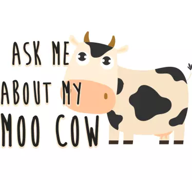 T-shirt crianças humor de vaca fofo - TenStickers