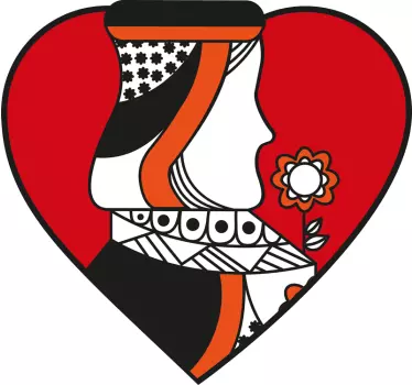 Cartas rei e rainha combinando camisas para casais - TenStickers