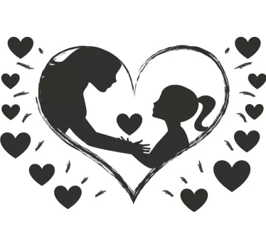 T-shirt mães e filhas amor sincero entre mãe e filha - TenStickers