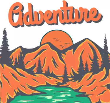 T-shirt da cena da aventura na natureza - TenStickers