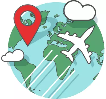 T-shirt de viagem pelo mundo - TenStickers