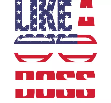 T-shirt como uma bandeira dos eua no estilo chefe - TenStickers