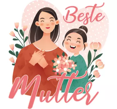 T-shirt mães e filhas melhores momentos de mãe - TenStickers