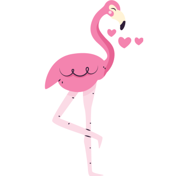 Flamingos apaixonados combinando camisas para casais - TenStickers