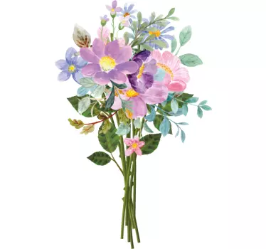 T-shirt design de buquê floral - TenStickers