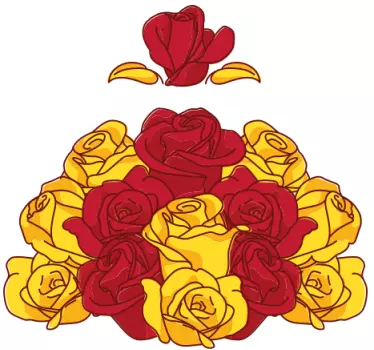 T-shirt bebé bouquet de rosas coloridas - TenStickers