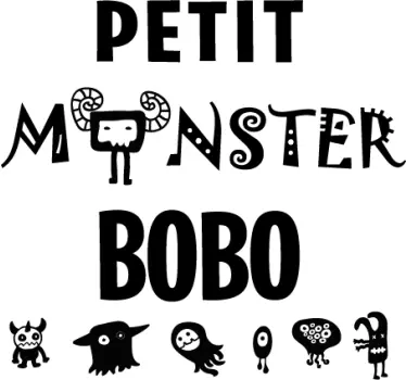 T-shirt bebé família de monstros brincalhões - TenStickers