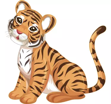 T-shirt crianças tigre bebê - TenStickers