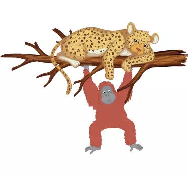 T-shirt crianças aventura divertida com animais - TenStickers