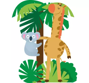 T-shirt bebé amigos fofos da selva - TenStickers