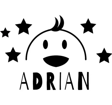 T-shirt crianças personagem feliz e sorridente - TenStickers