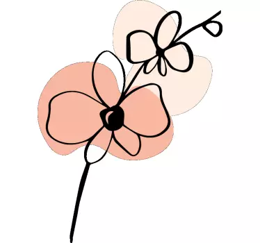 T-shirt de produtode arte abstrata de orquídeas - TenStickers