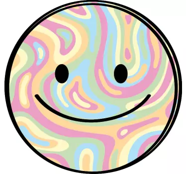 T-shirt bebé rosto colorido e sorridente - TenStickers