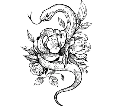 T-shirt fusão flor de cobra - TenStickers