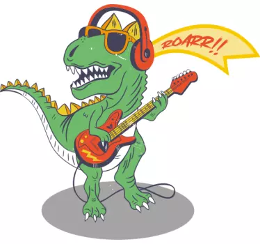 T-shirtinfantil t rex rock and roll - TenStickers