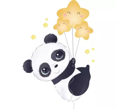 Bebê panda com T-shirtinfantil de balão - TenStickers